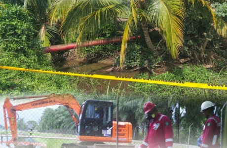 Foto: Atas-Kondisi Cluster 2 Yang Dipasang Police Line, Dok. Globaldetik.com, Bawah-Istimewa, Dok. Humas PGE